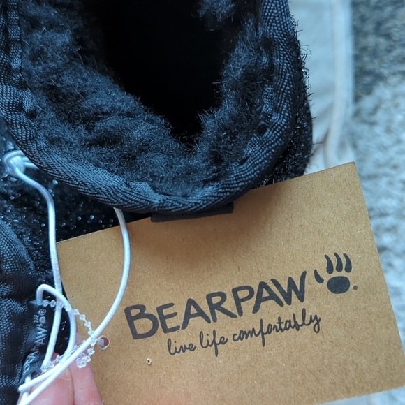 Bearpaw Black Sparkle Boots Ankle US size 5 Shalini Youth wool blend lining - Picture 8 of 11